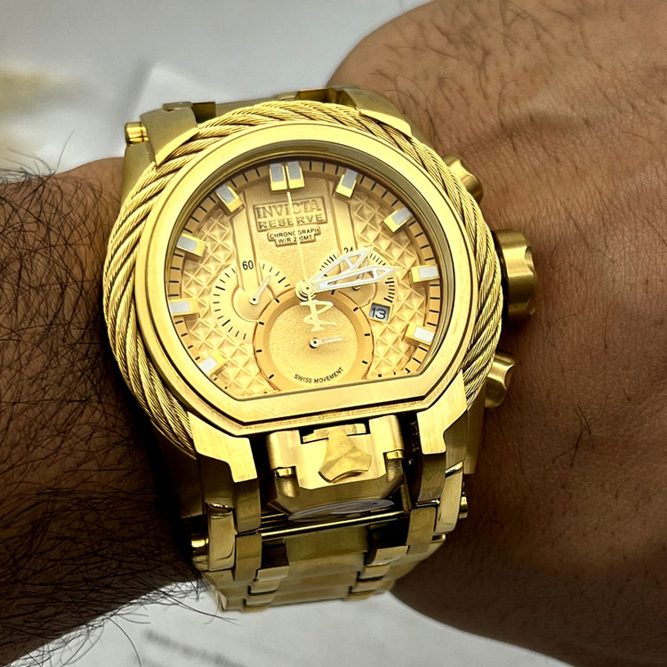 ساعت مردانه اینویکتا طلایی
