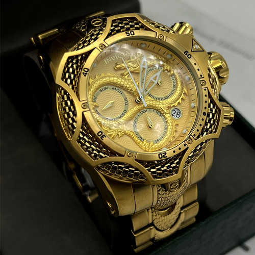 ساعت اینویکتا دراگون صفحه طلایی