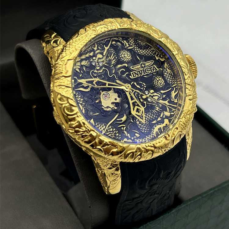 ساعت اینویکتا یاکوزا صفحه مشکی