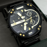 ساعت مردانه دیزل هفت موتوره مشکی طلایی