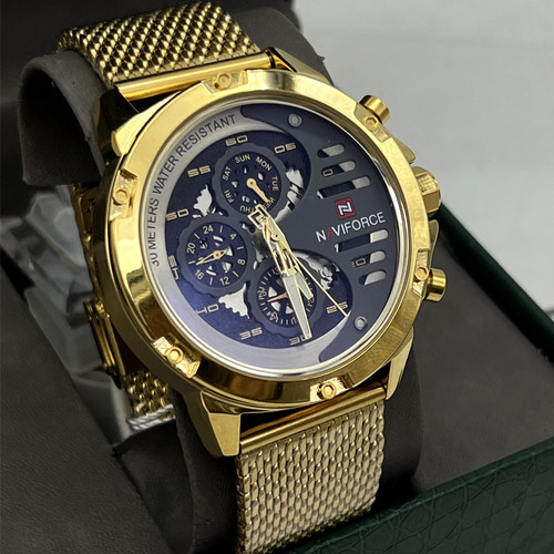 ساعت نیوی فورس 9110 طلایی