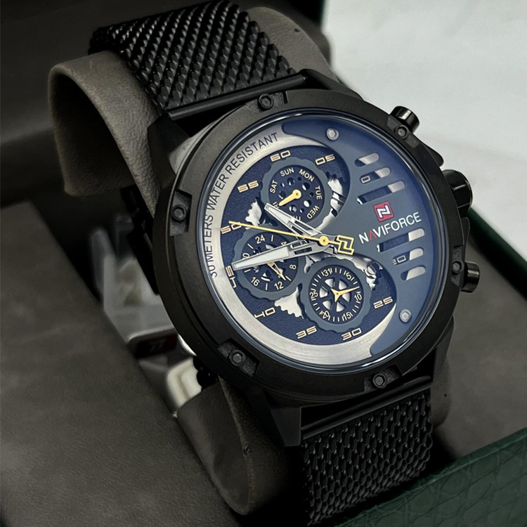 ساعت نیوی فورس مشکی nf9110