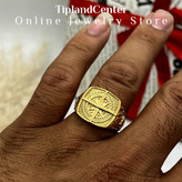 انگشتر طرح قطب نما طلایی