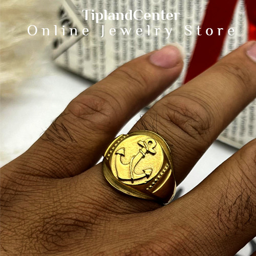 انگشتر طرح لنگر مردانه