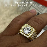 انگشتر نگین دار مشابه طلا