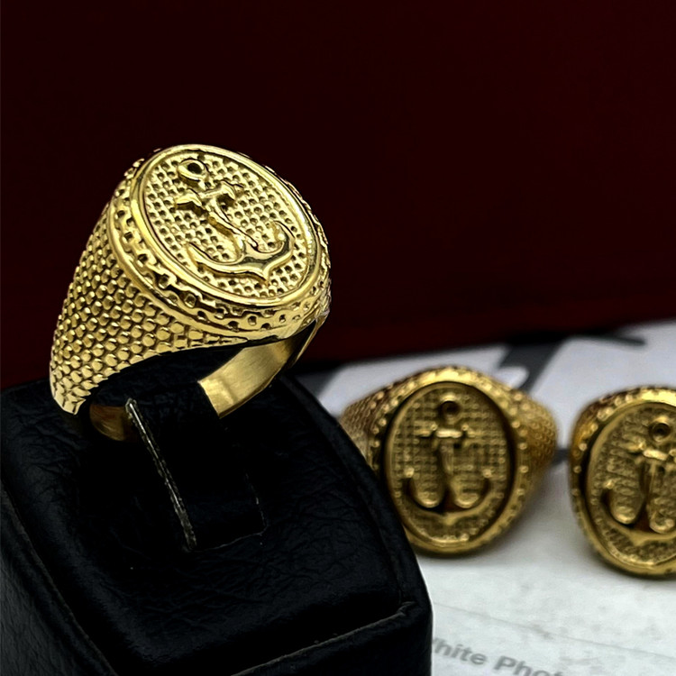 انگشتر طرح لنگر مردانه