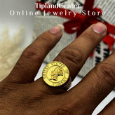 انگشتر طرح سکه مردانه