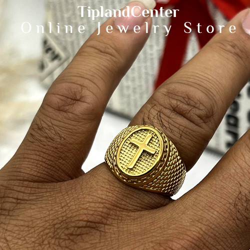 انگشتر مردانه صلیب مشابه طلا