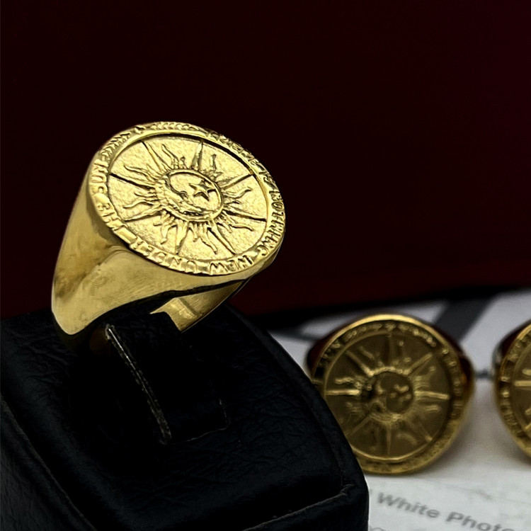 انگشتر خورشید مردانه مشابه طلا