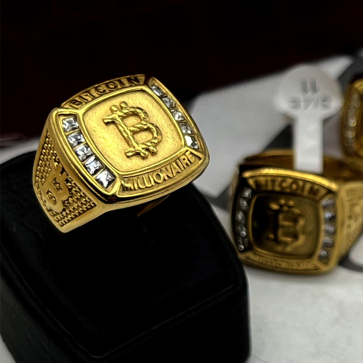 انگشتر طرح بیت کوین مردانه