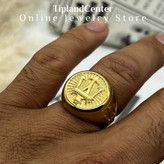 انگشتر طرح مازراتی مشابه طلا