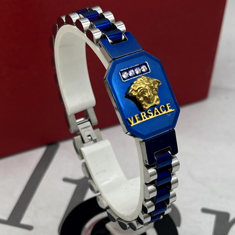 دستبند مردانه طرح ورساچه آبی